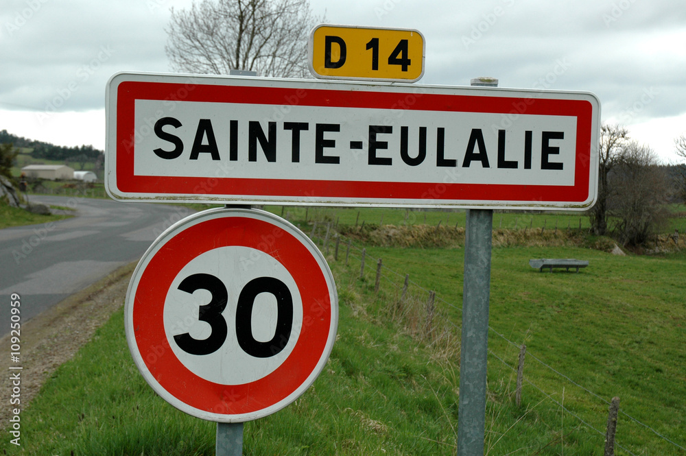 Panneau d'entrée de Sainte-Aulde