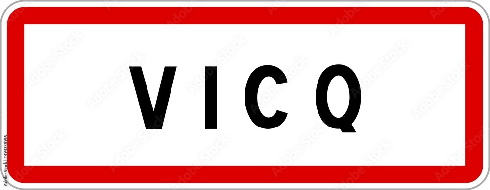 Panneau d'entrée de Vicq