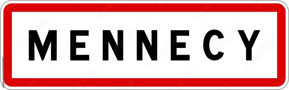 Panneau d'entrée de Mennecy