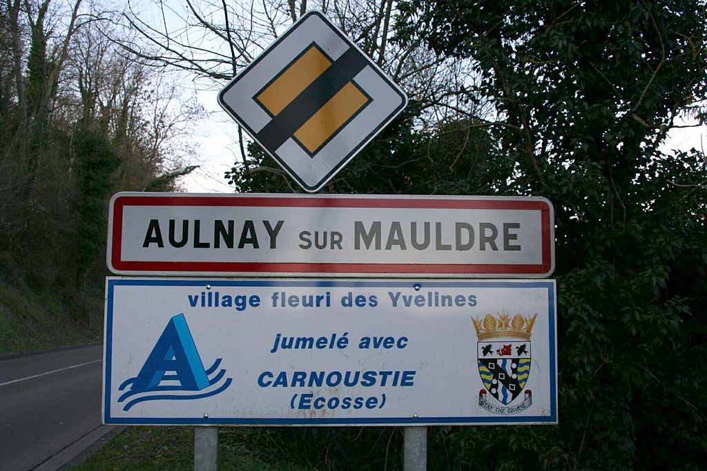 Panneau d'entrée de Aulnay-sur-Mauldre