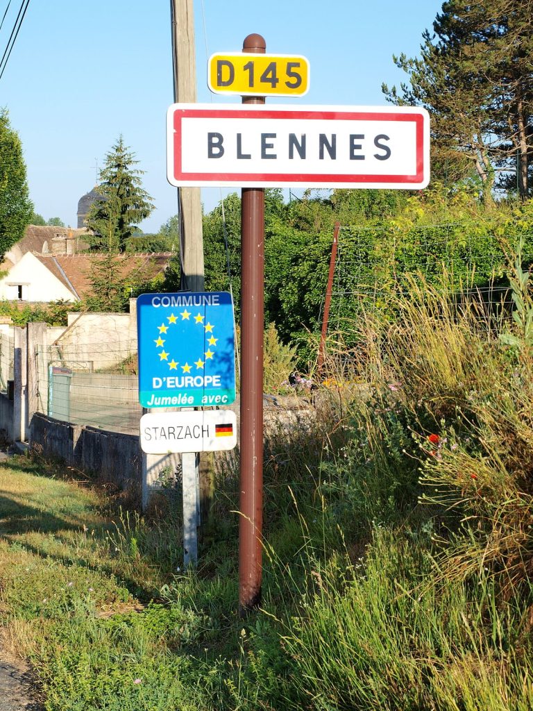 Panneau d'entrée de Blennes