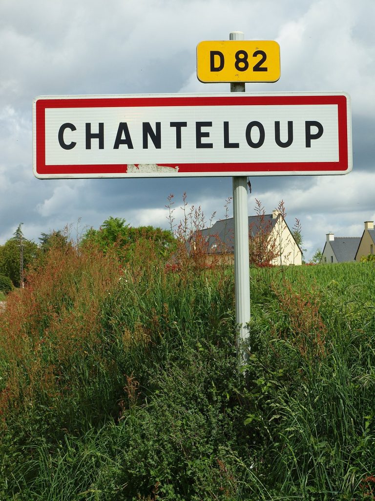 Panneau d'entrée de Chanteloup-les-Vignes