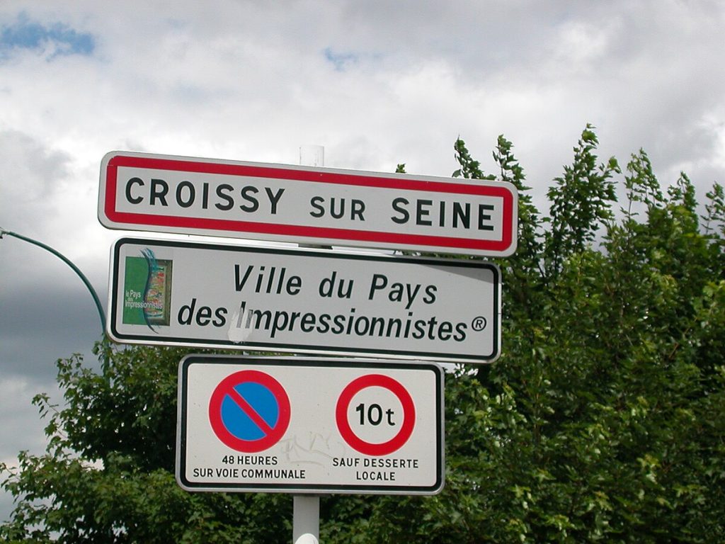 Panneau d'entrée de Croissy-sur-Seine