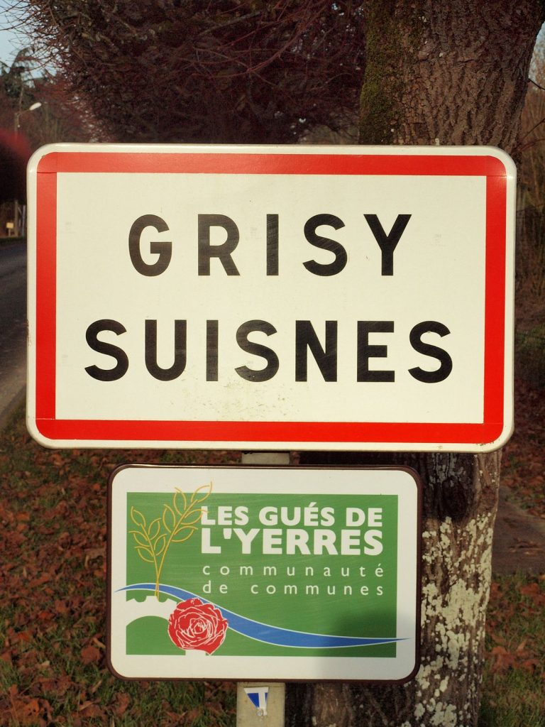 Panneau d'entrée de Grisy-sur-Seine