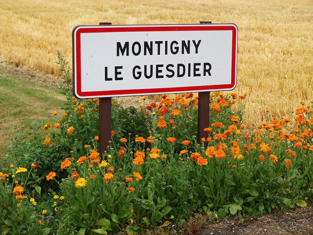 Panneau d'entrée de Montigny-le-Guesdier