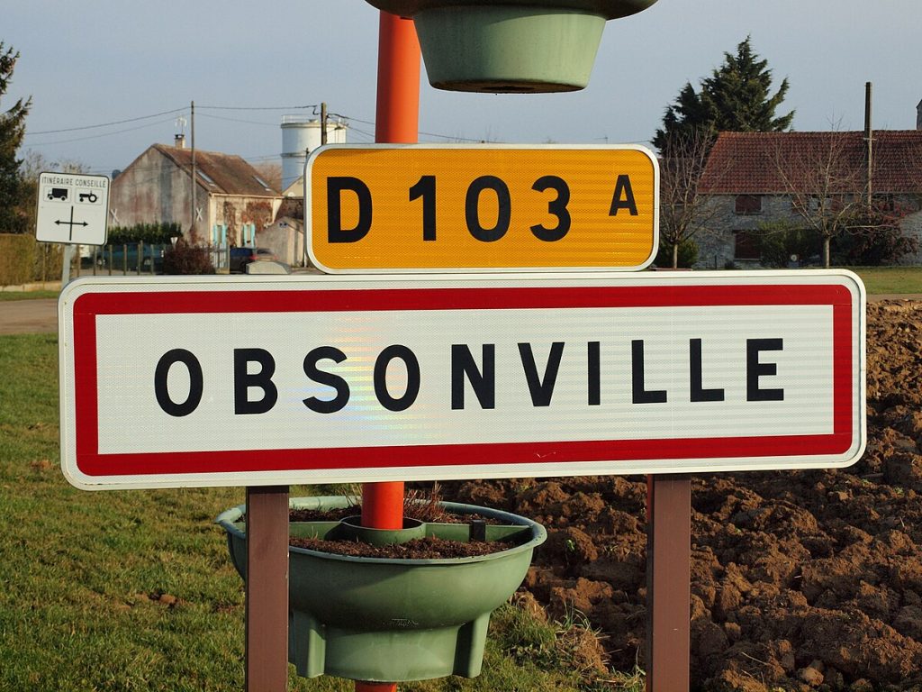 Panneau d'entrée de Obsonville