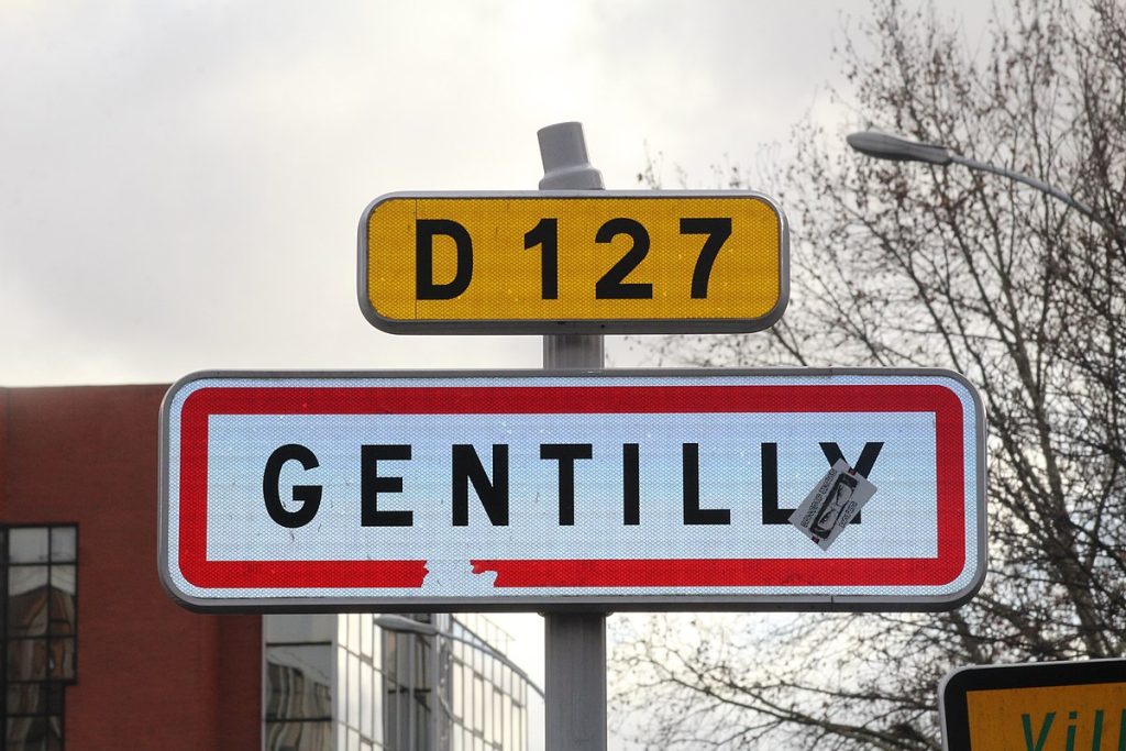 Panneau d'entrée de Gentilly