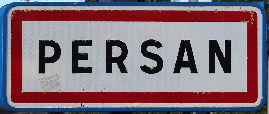 Panneau d'entrée de Persan