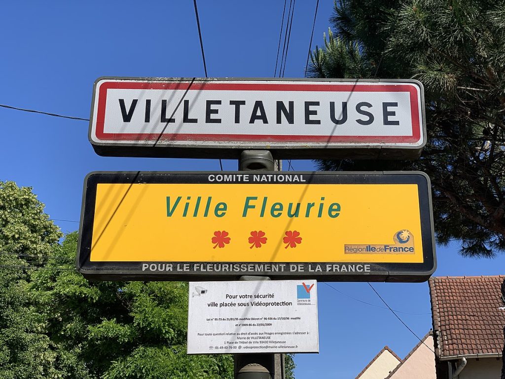 Panneau d'entrée de Villetaneuse