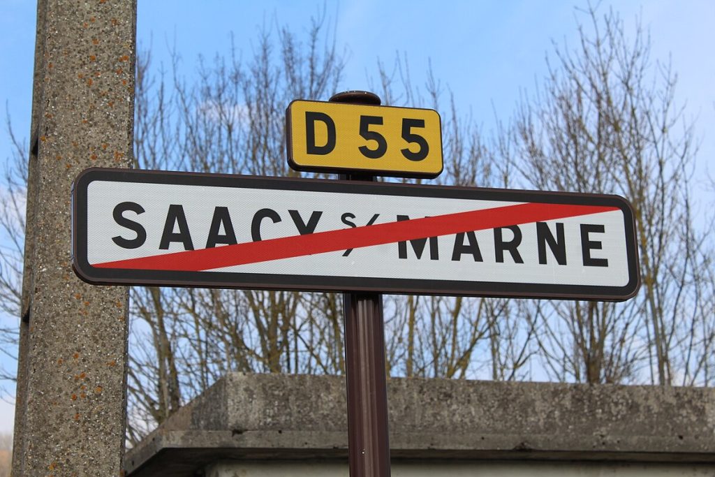 Panneau d'entrée de Saâcy-sur-Marne