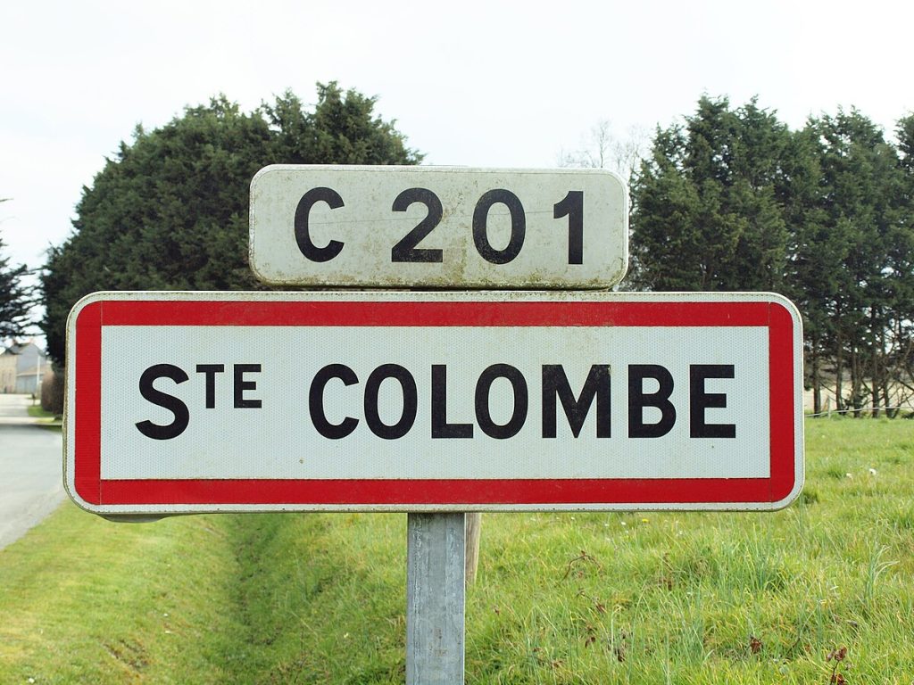 Panneau d'entrée de Sainte-Colombe