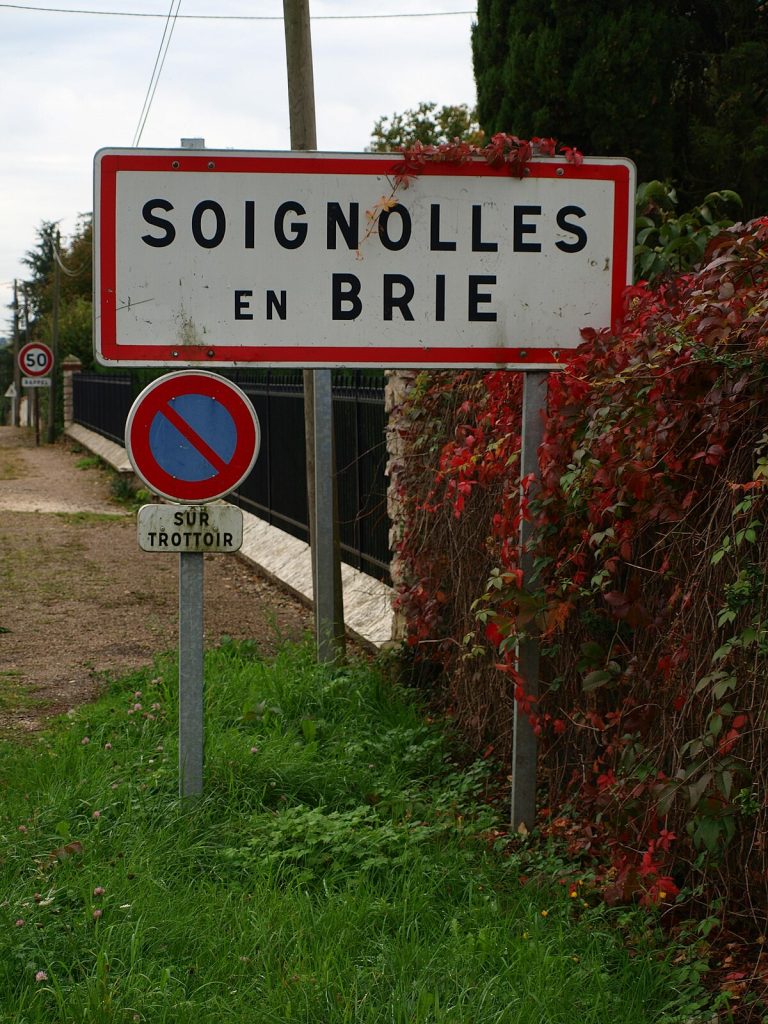 Panneau d'entrée de Soignolles-en-Brie