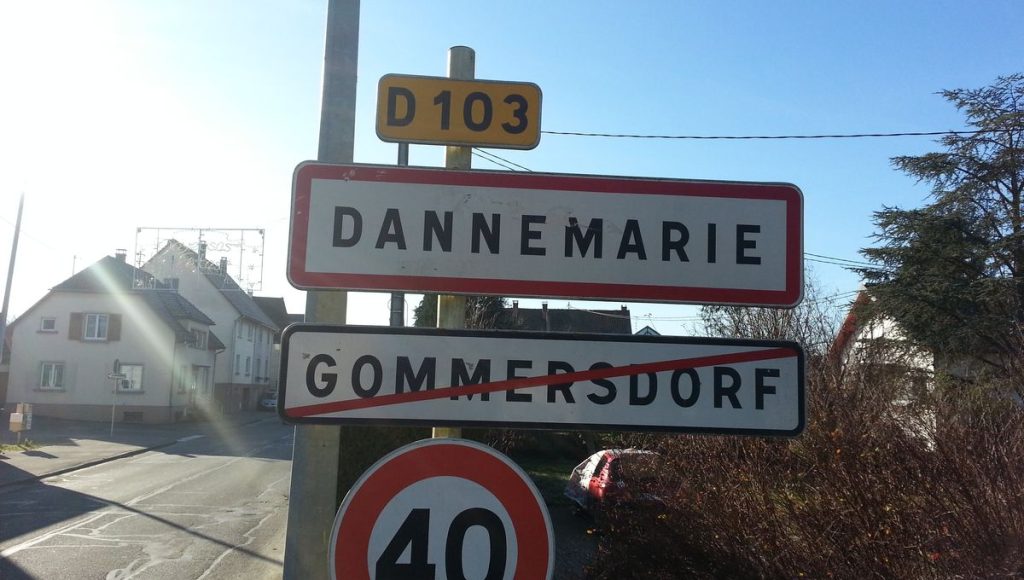 Panneau d'entrée de Dannemarie