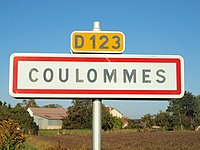 Panneau d'entrée de Coulommes