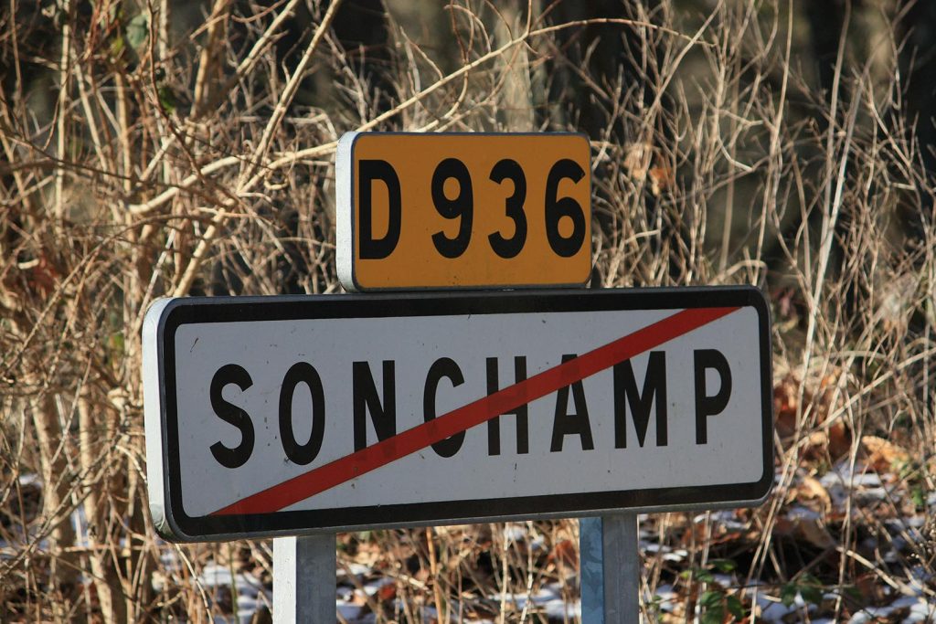 Panneau d'entrée de Sonchamp