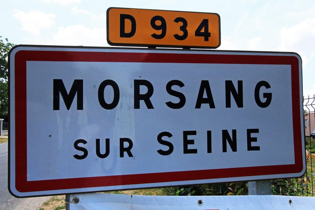 Panneau d'entrée de Morsang-sur-Seine