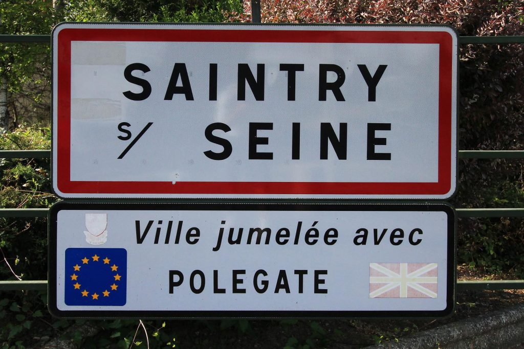 Panneau d'entrée de Saintry-sur-Seine