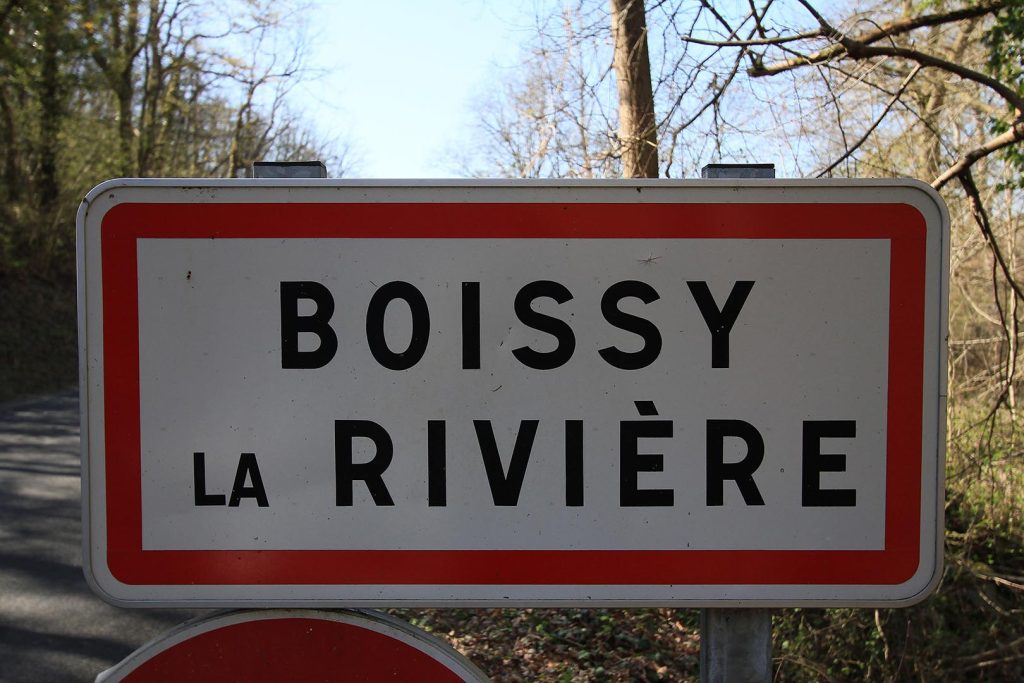 Panneau d'entrée de Boissy-la-Rivière