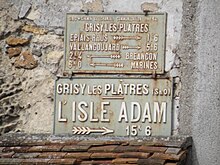 Panneau d'entrée de Grisy-les-Plâtres