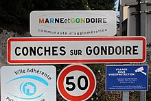 Panneau d'entrée de Conches-sur-Gondoire