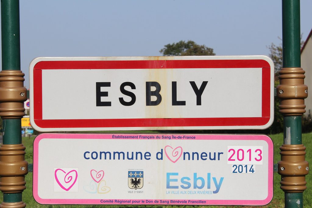 Panneau d'entrée de Esbly