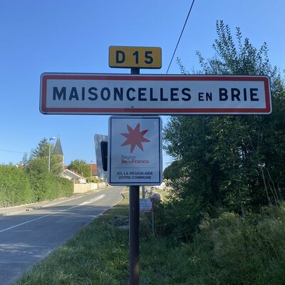 Panneau d'entrée de Maisoncelles-en-Brie