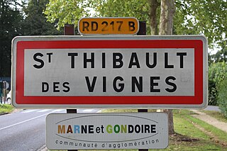 Panneau d'entrée de Saint-Thibault-des-Vignes