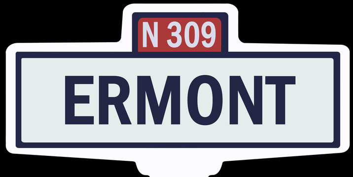 Panneau d'entrée de Ermont