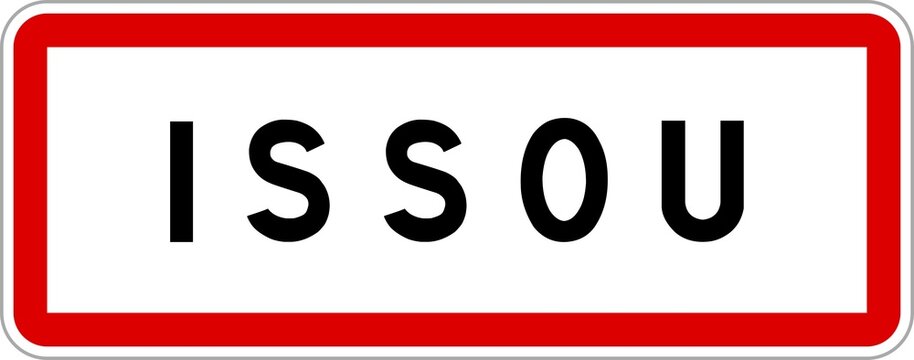 Panneau d'entrée de Issou