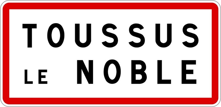 Panneau d'entrée de Toussus-le-Noble