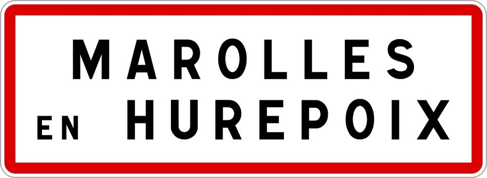 Panneau d'entrée de Marolles-en-Hurepoix