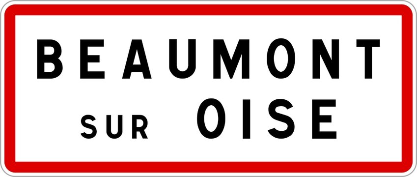 Panneau d'entrée de Beaumont-sur-Oise