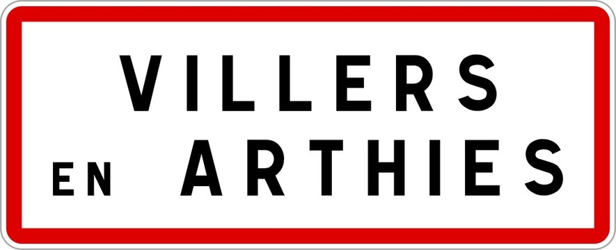 Panneau d'entrée de Villers-en-Arthies