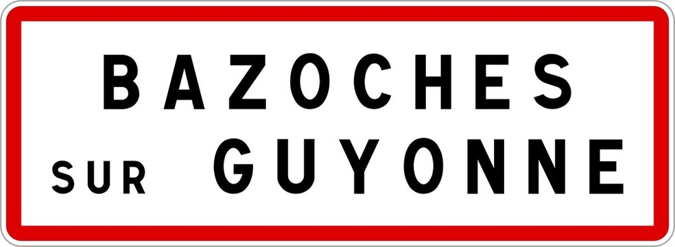 Panneau d'entrée de Bazoches-sur-Guyonne