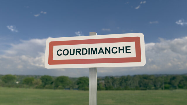 Panneau d'entrée de Courdimanche