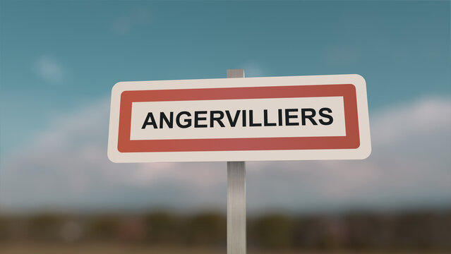 Panneau d'entrée de Angervilliers