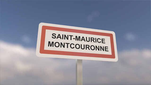 Panneau d'entrée de Saint-Maurice-Montcouronne