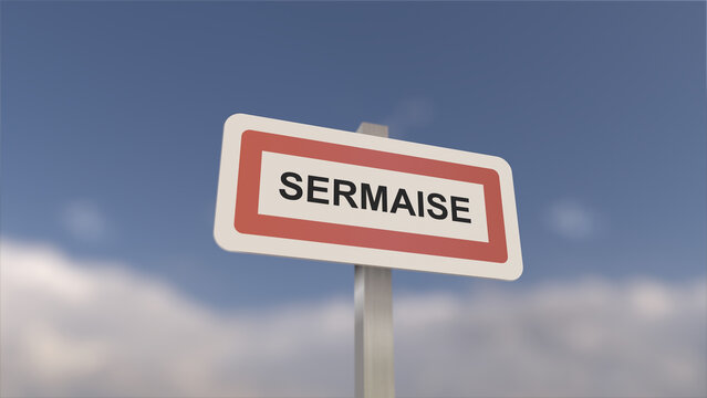 Panneau d'entrée de Sermaise