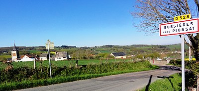 Panneau d'entrée de Bussières