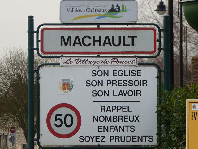 Panneau d'entrée de Machault