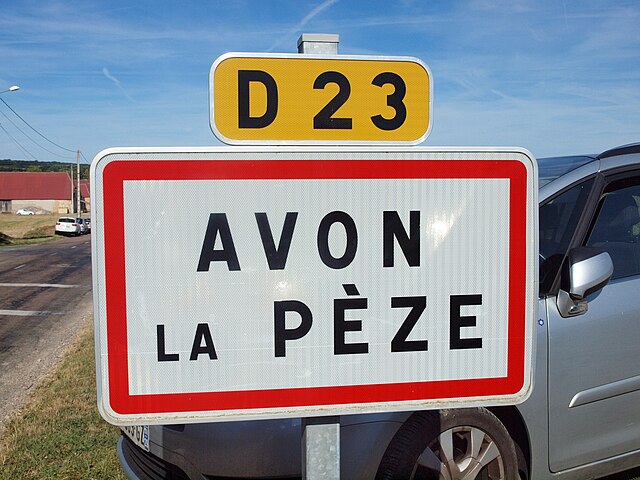 Panneau d'entrée de Avon