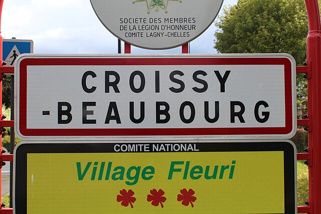 Panneau d'entrée de Croissy-Beaubourg