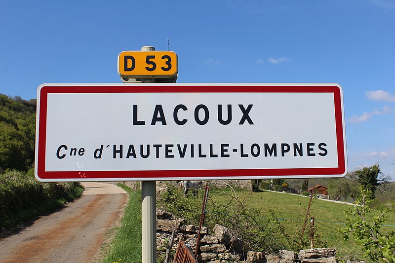 Panneau d'entrée de La Hauteville