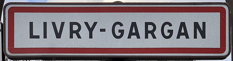 Panneau d'entrée de Livry-Gargan