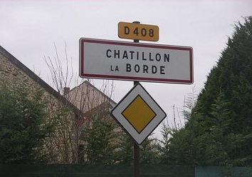 Panneau d'entrée de Châtillon-la-Borde