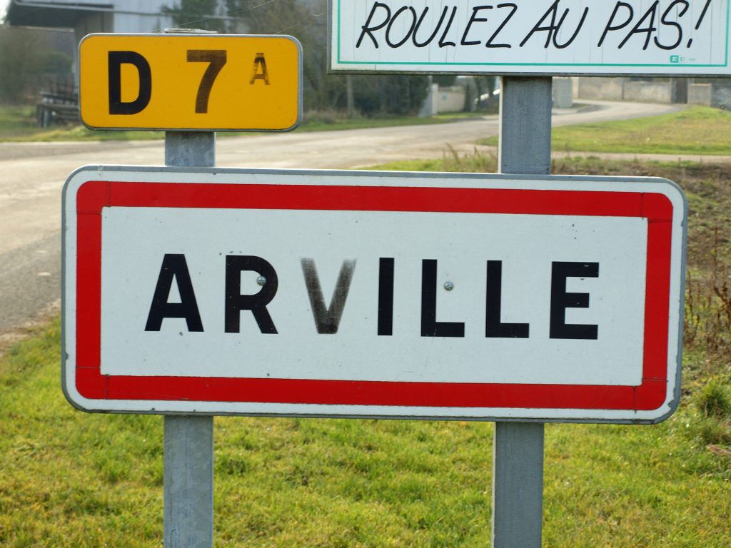 Panneau d'entrée de Arville