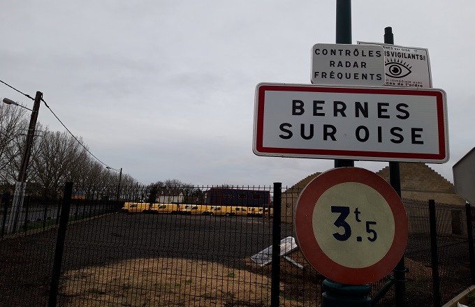 Panneau d'entrée de Bernes-sur-Oise