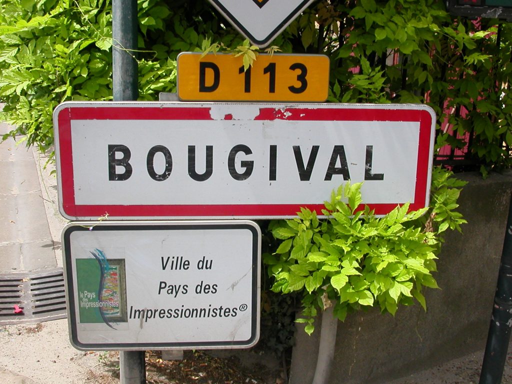 Panneau d'entrée de Bougival