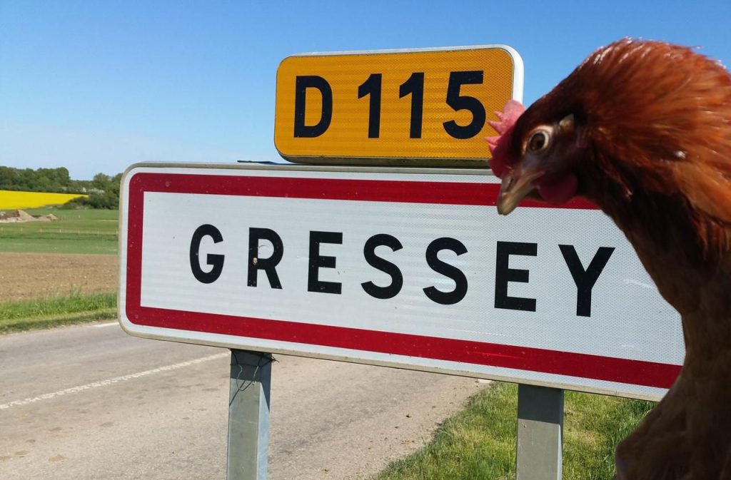 Panneau d'entrée de Gressey