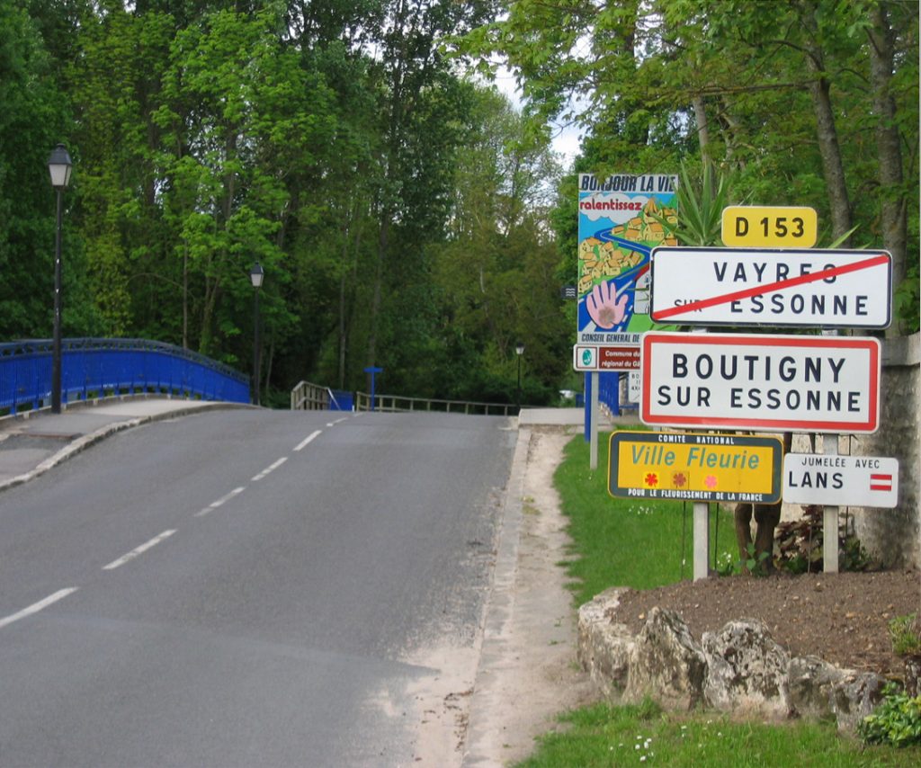 Panneau d'entrée de Boutigny-sur-Essonne